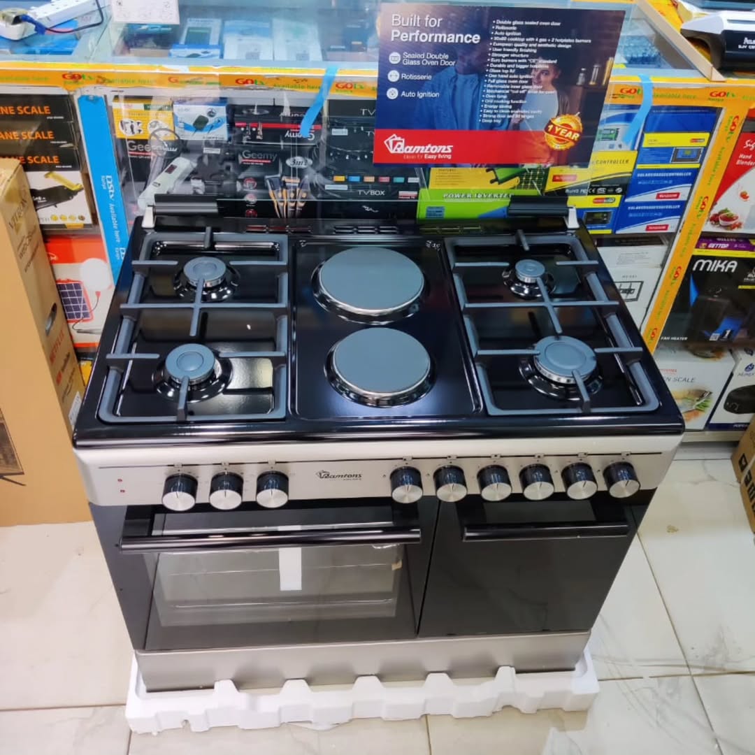 Ramtons 4G+2E 60X90 SILVER COOKER- RF/496