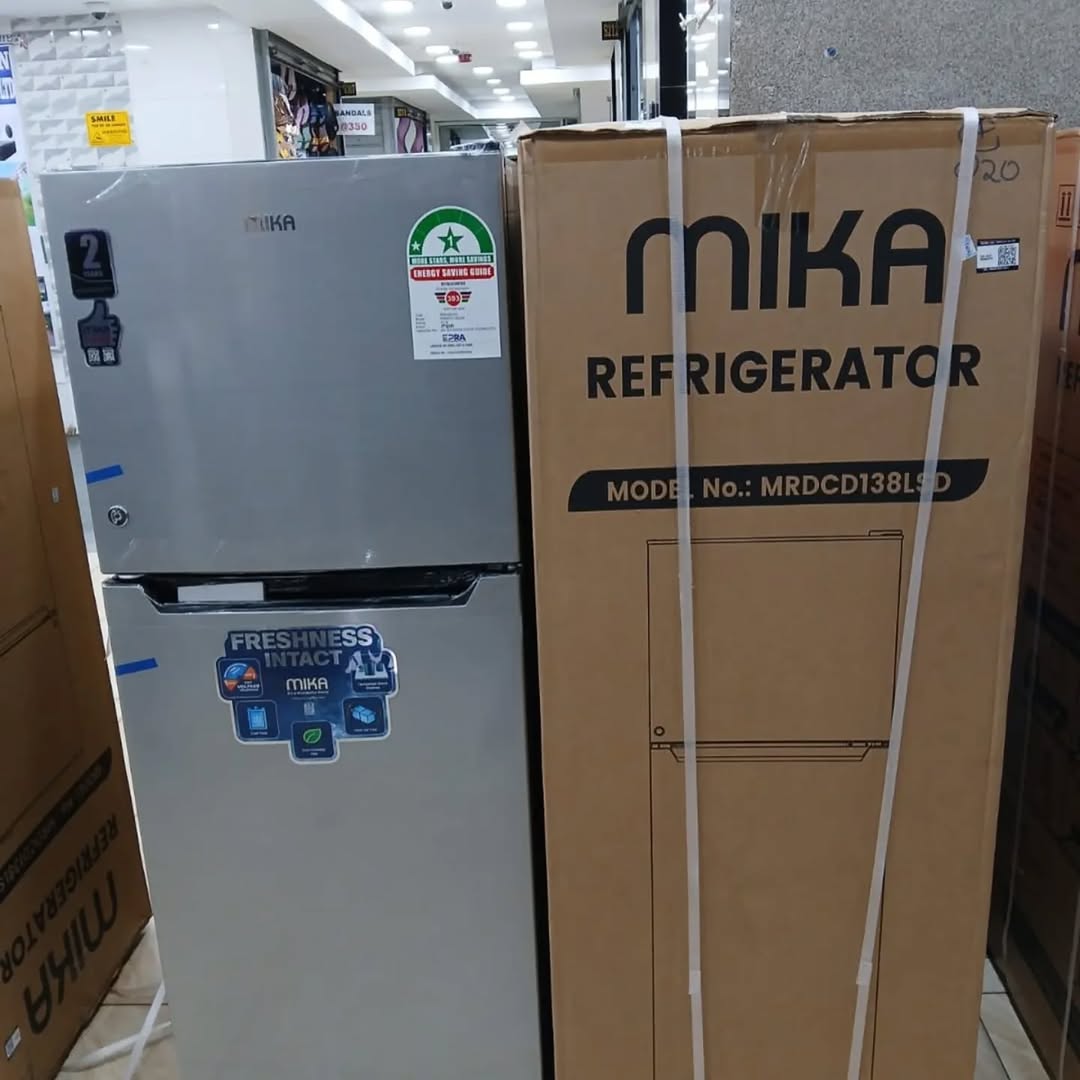 Mika 138litres double door fridge (MRDCD138LSD) 