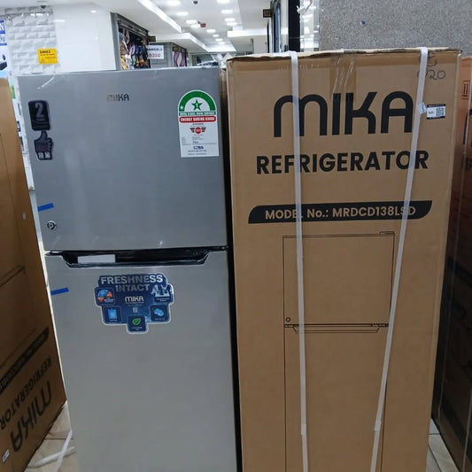 Mika 138litres double door fridge (MRDCD138LSD)&nbsp;
